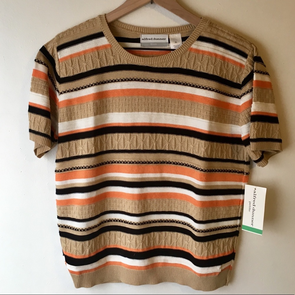 NWT Alfred Dunner Striped Sweater